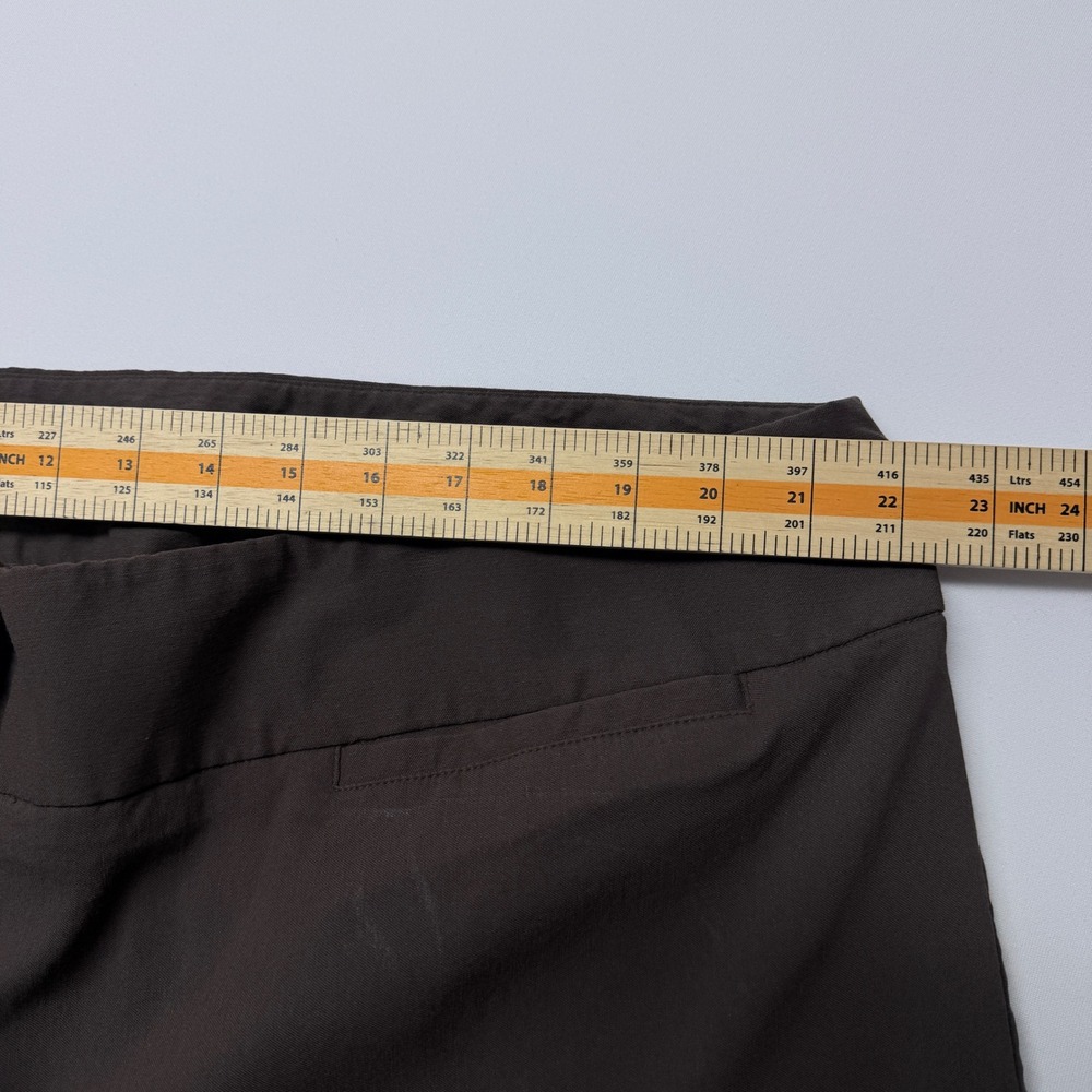 Lane Bryant Brown Stretch Capri Pants Plus Size 28 Business Casual Cropped Slit - Picture 5 of 8